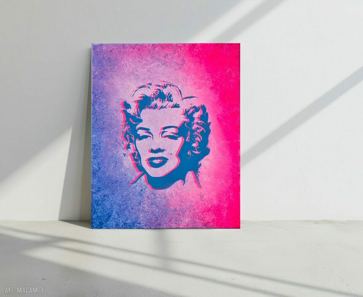 Marilyn Monroe Pop Art - obraz z efektem holo 40x50 cm ręcznie malowany