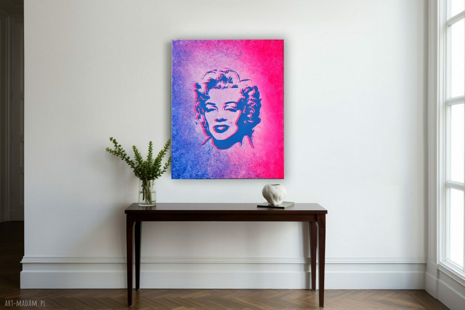 Marilyn Monroe Pop Art - obraz z efektem holo 40x50 cm ręcznie malowany