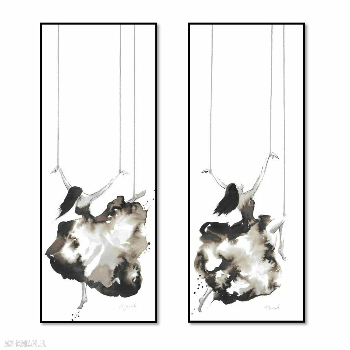 Marionetki - zestaw 2 grafik do salonu 65 x 25 cm