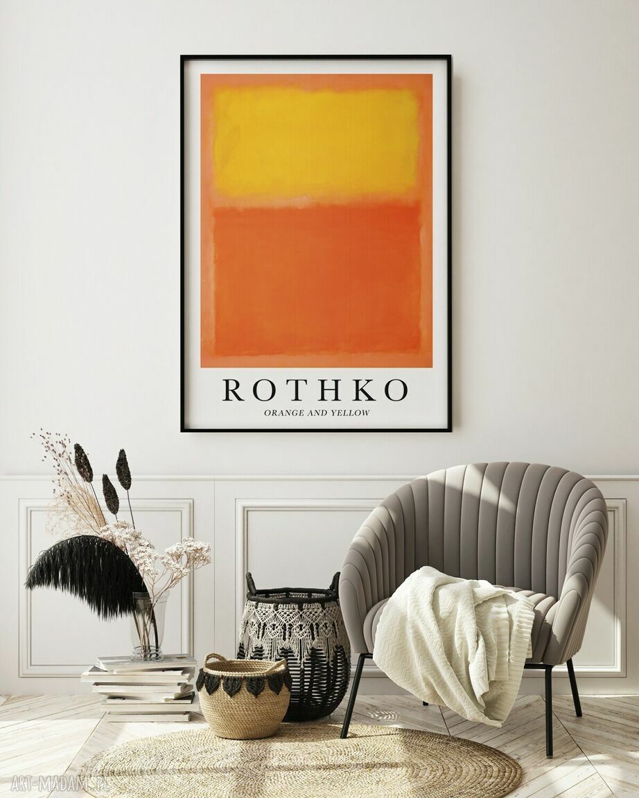 Plakat Mark Rothko Orange and Yellow 50x70 cm - pomarańcz i żółty