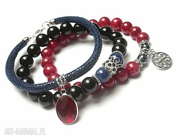 BLACK, NAVY BLUE AND RED /24.09.15/ SET handmade