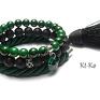 hand made bransoletki emerald and black set