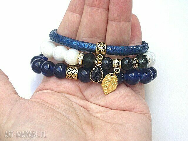 Navy blue and white vol. 14 /07 09 16/ set hand made