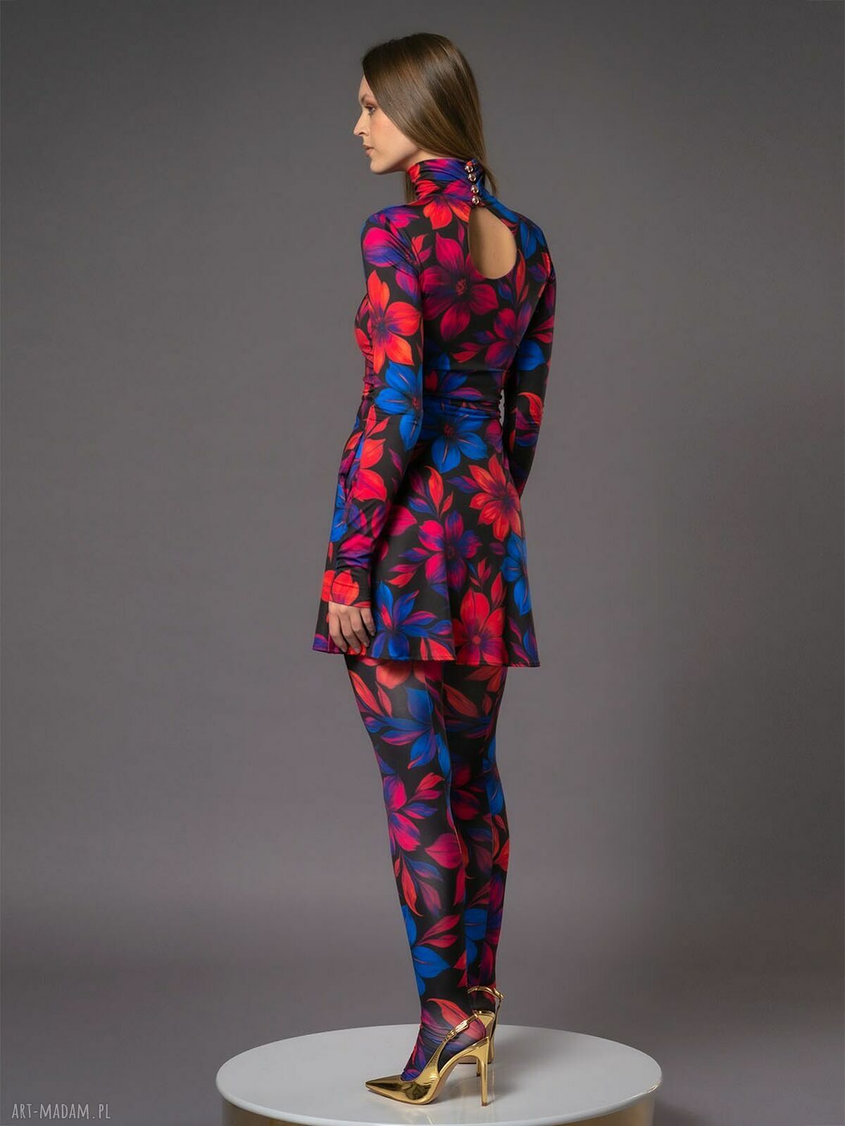 Marta Flower Power - sukienka mini z golfem