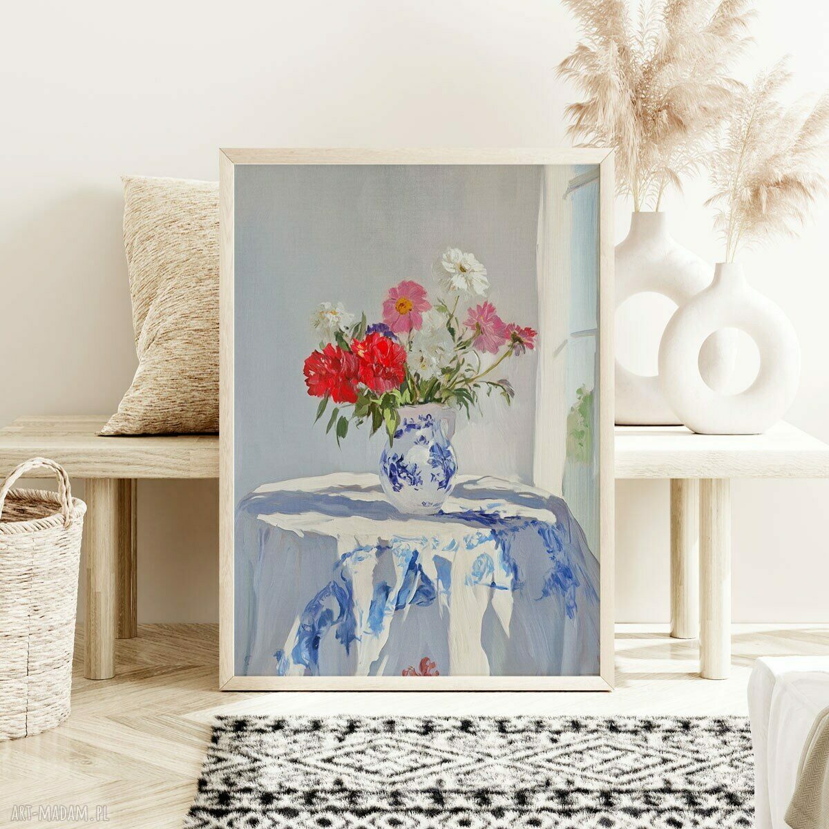 Plakat Martwa natura 50x70 cm - pastelowy, modny akcent do salonu