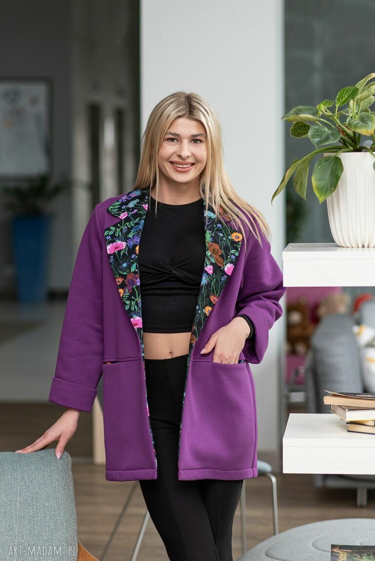 marynarki: Marynarka fioletowa handmade