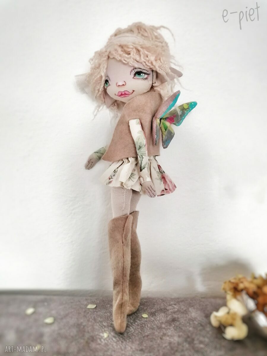 Marysieńka Niedzisiejsza e-piet - kolekcjonerska elfka z tkaniny 40 cm