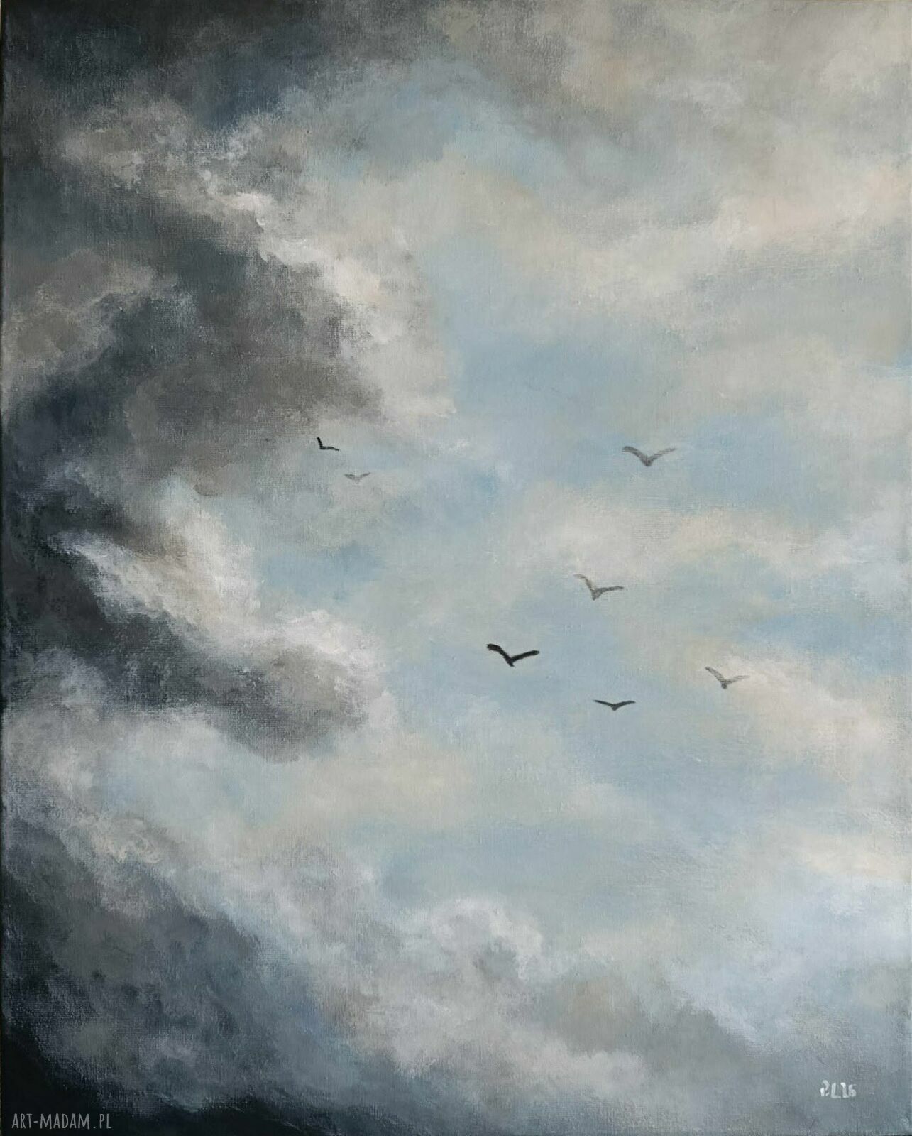 Marzenia - obraz akrylowy 50x40 cm z niebem i chmurami
