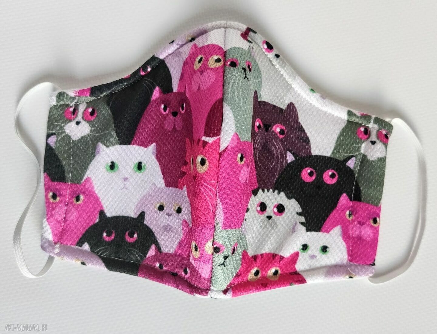 Maseczka ochronna z filtrem 7-12 lat - trzywarstwowa, handmade