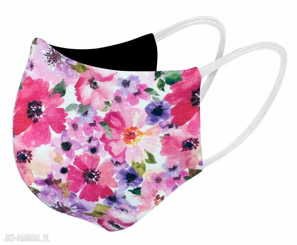 Maseczka profilowana twarz kolorowa damska męska wielorazowa