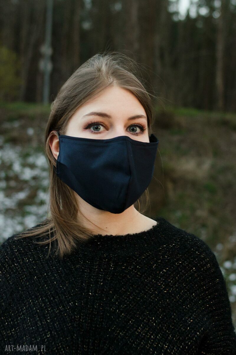 maska bawełniana ochronna 5 szt granat