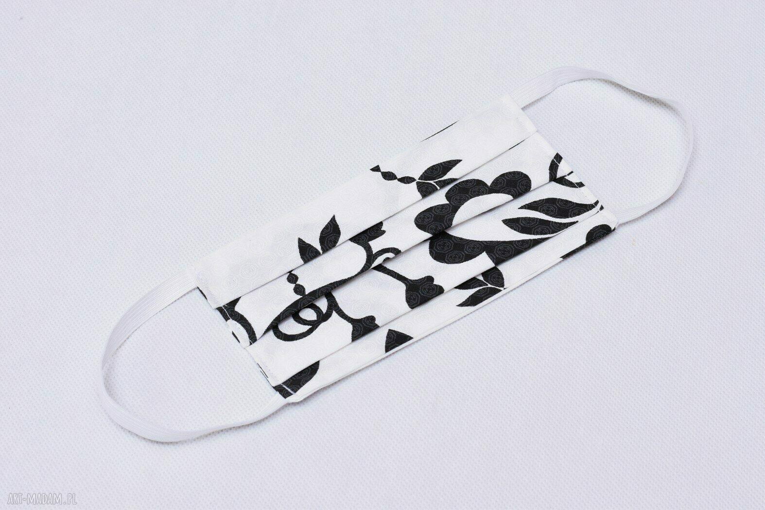 Maska maseczka ochronna kosmetyczna bawełniana streetwear maska męska dziecięca damska biało czarna