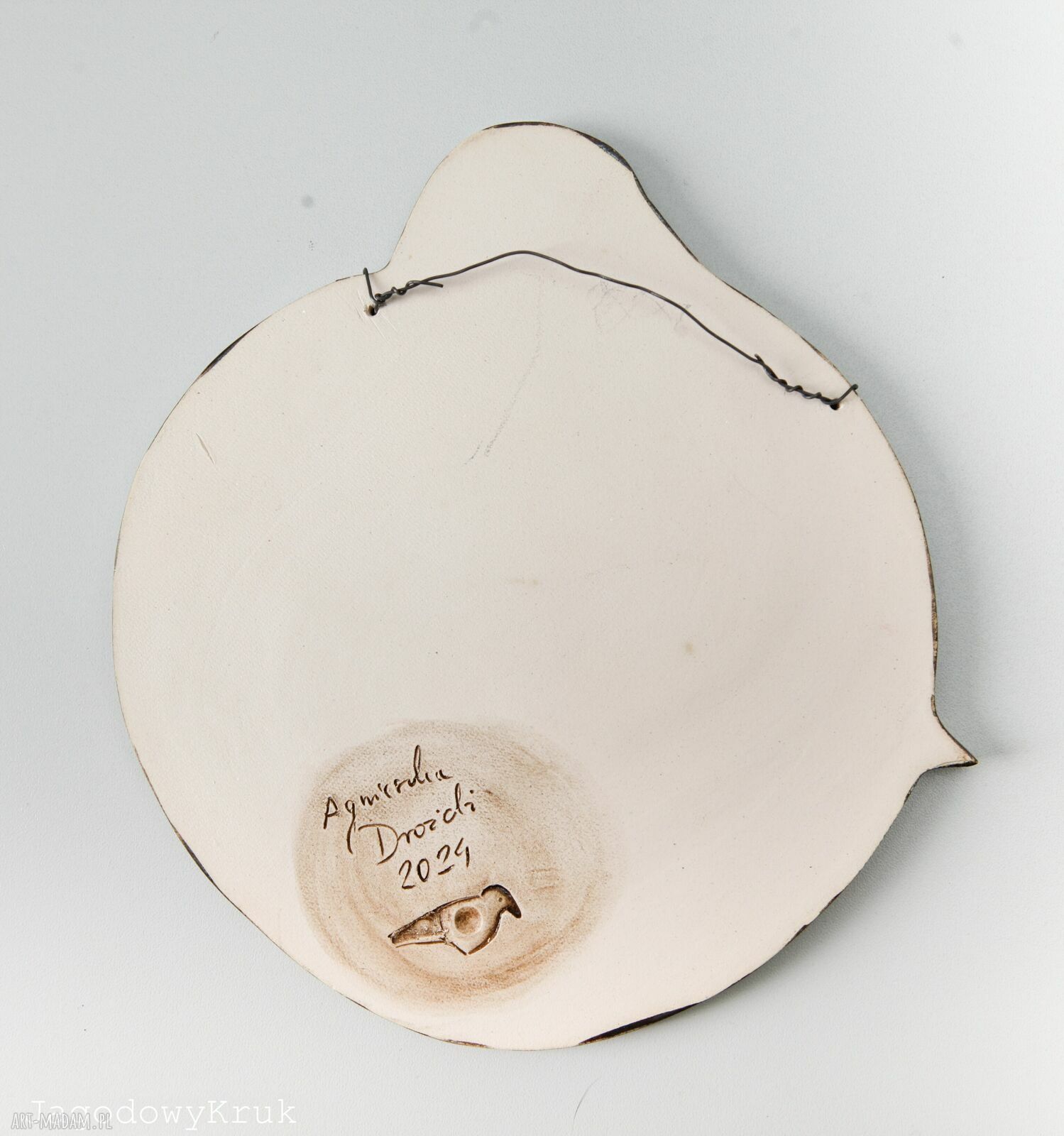 Jagodowy Kruk - maskonur ceramiczna dekoracja wisząca