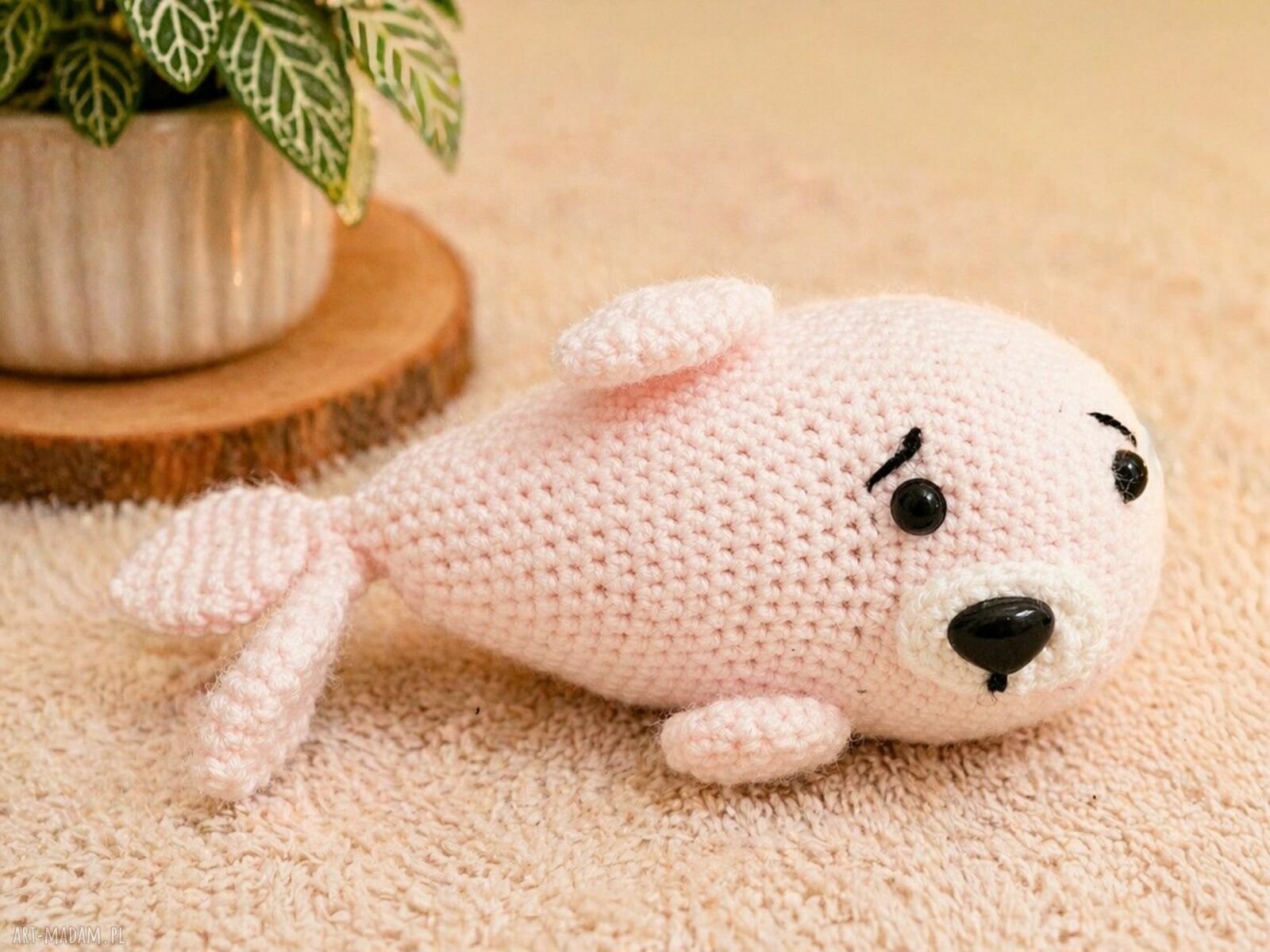 Maskotka Foczka Amigurumi szydełkowa Littlesplot