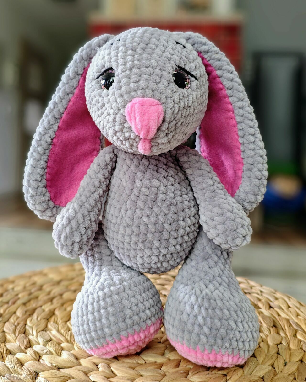 maskotki: Szydełkowy pluszowy królik ręcznie zrobione