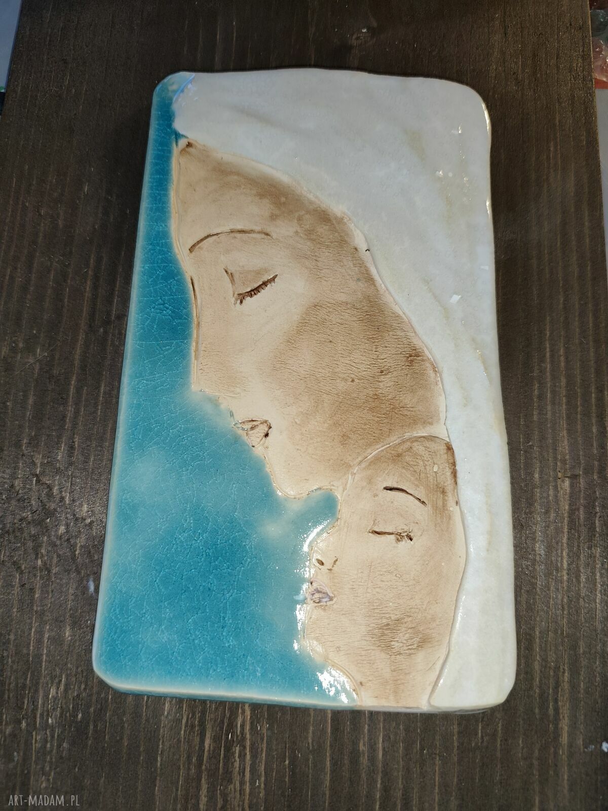 Matka z Dzieciątkiem - ceramiczny obrazek Wolna Chwila