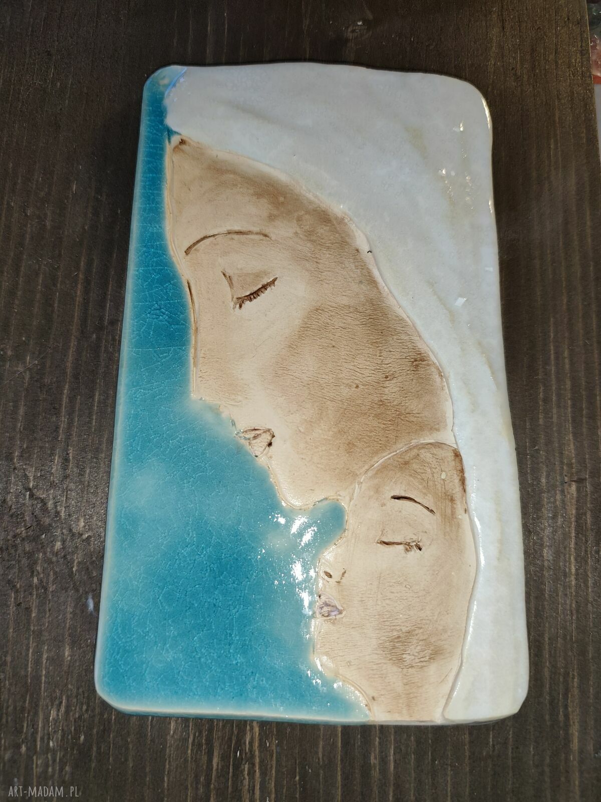 Matka z Dzieciątkiem - ceramiczny obrazek Wolna Chwila