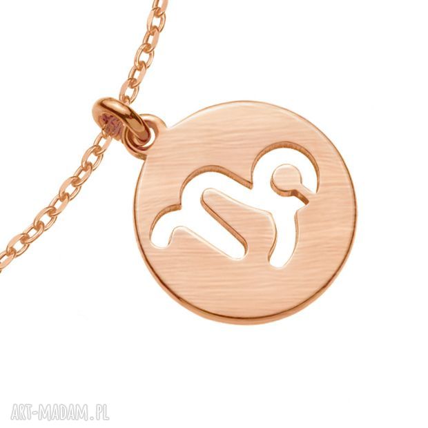 bransoletki: Matowa bransoletka z zodiakiem Koziorożca z różowego złota ręczne wykonanie