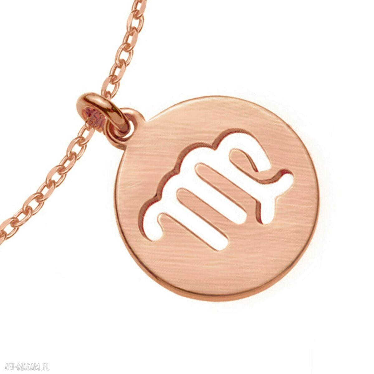 bransoletki: Matowa bransoletka z zodiakiem Panny z różowego złota ręcznie wykonane