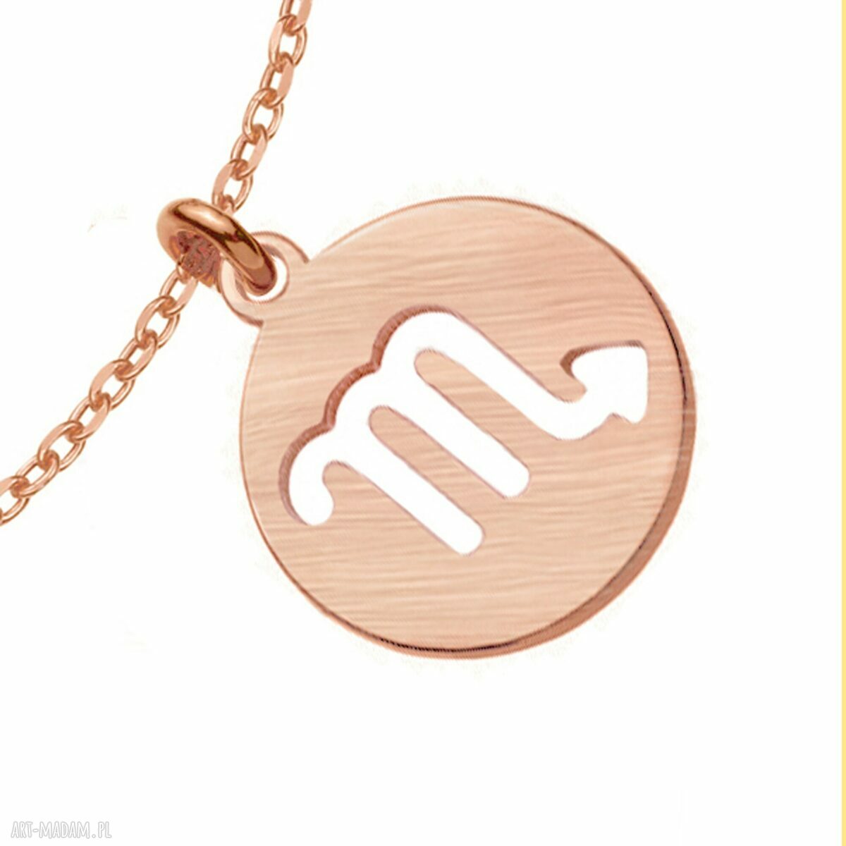 bransoletki: Matowa bransoletka z zodiakiem Skorpiona z różowego złota ręcznie wykonane