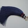 kolczyki chwosty maxi boho /navy blue - bordoux/