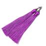 handmade kolczyki srebro maxi boho /purple/ -