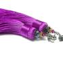 hand made kolczyki srebro maxi boho /purple/ -