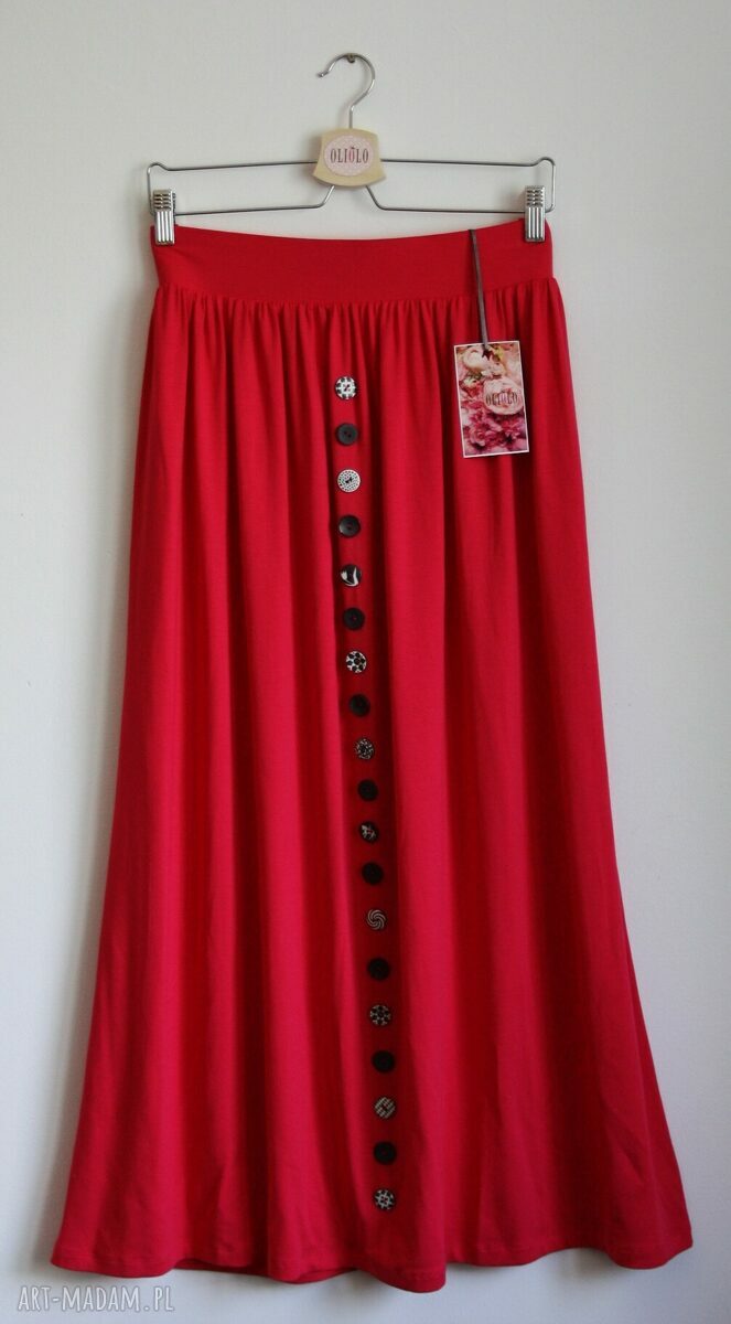 Spódnica maxi malina/grafit - oversize - oliolo - sale!!!
