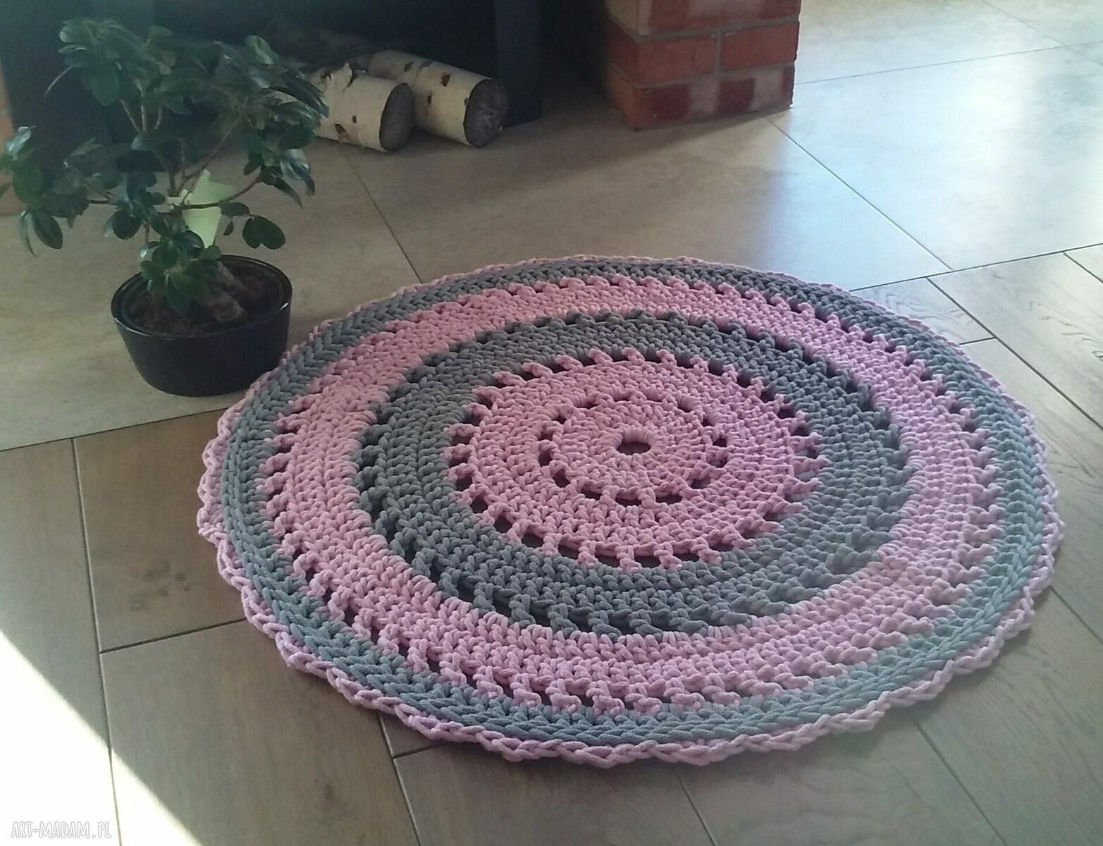 Dywan Maya 80 cm okrągły ze sznurka bawełnianego