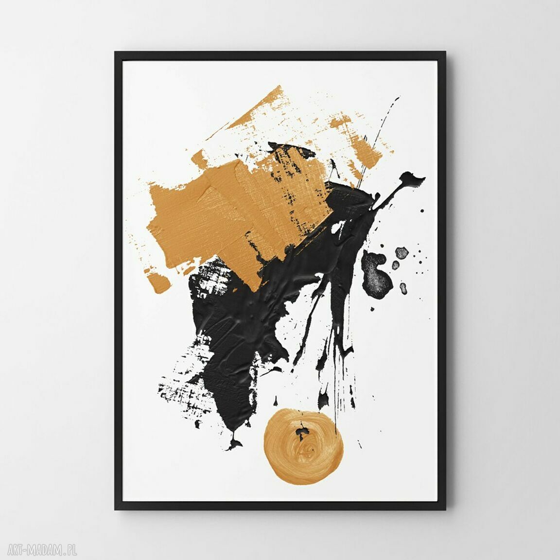 Plakat Mazy Brudne Złoto 61x91 cm - elegancka abstrakcja do sypialni