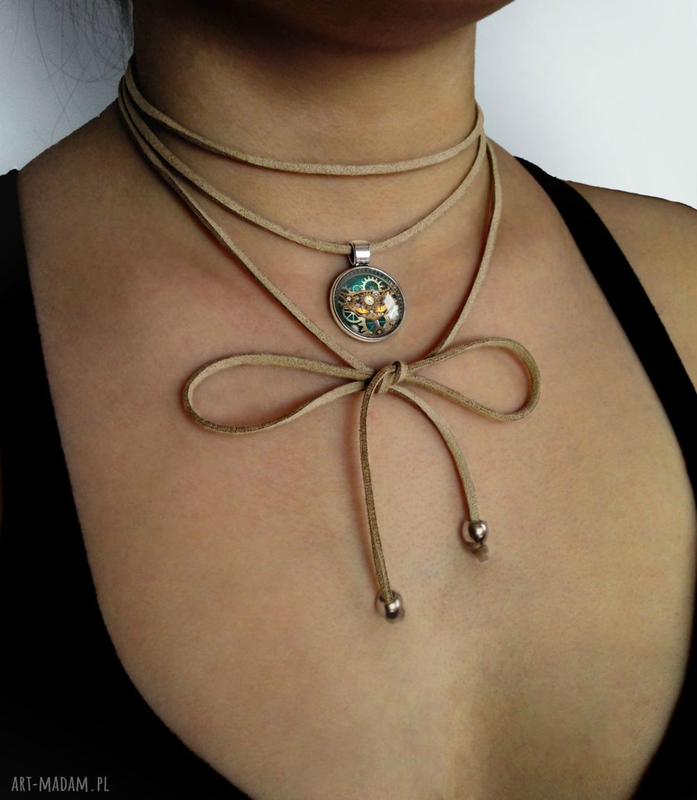 Steampunkowy kot choker steampunk tryby mechaniczny kotem ręcznie