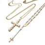 metal naszyjniki crucifix /white - gold/ -