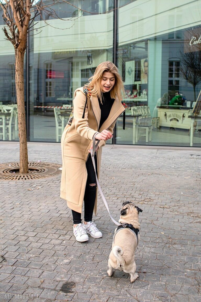 Mega długa bluza kenia kurtka printy ciepła płaszcz xxl łączy