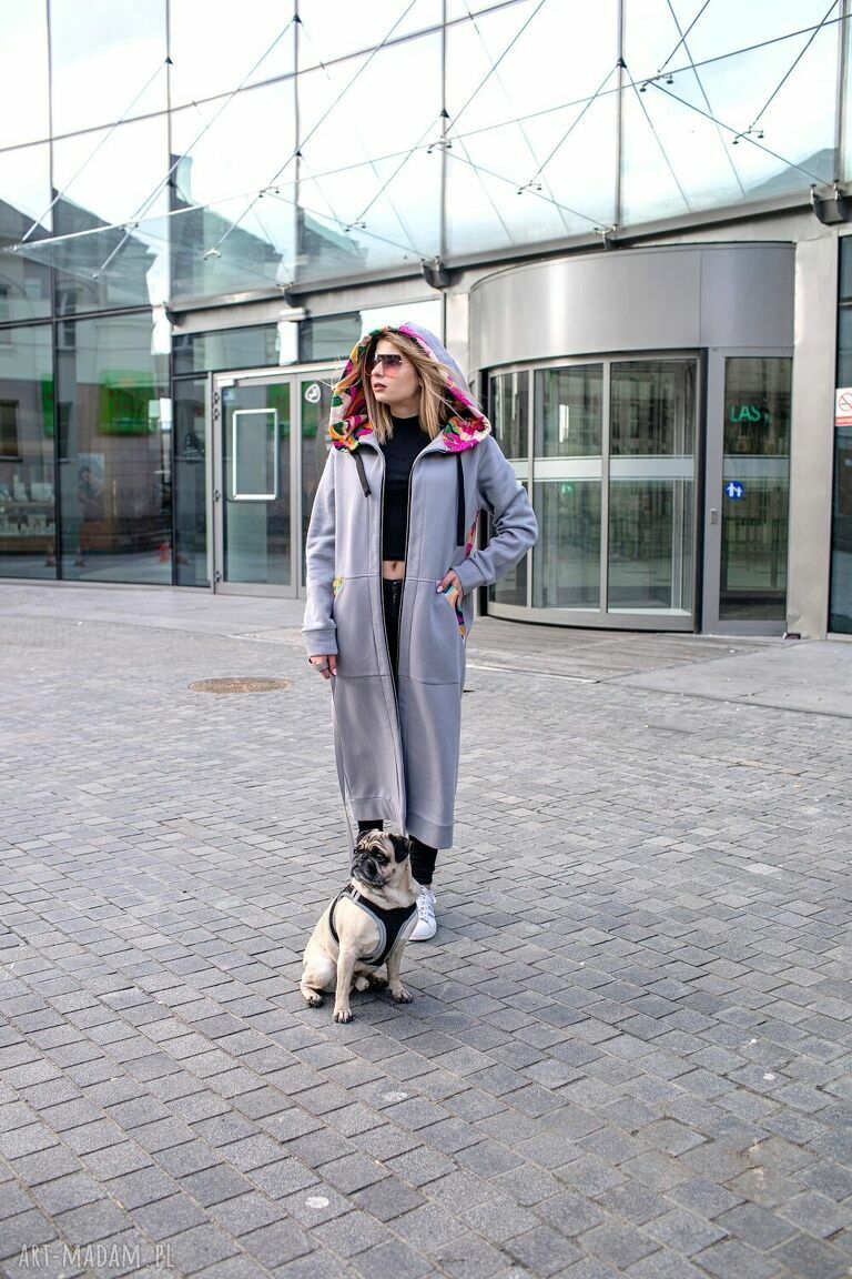 Mega długa bluza Dubaj z kapturem