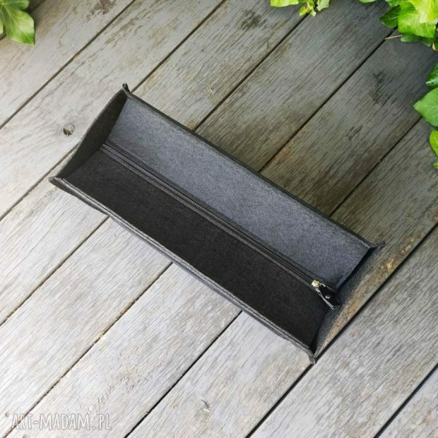 MEGA filcowy organizer do torby 3XL - czarny, zamykany na suwak
