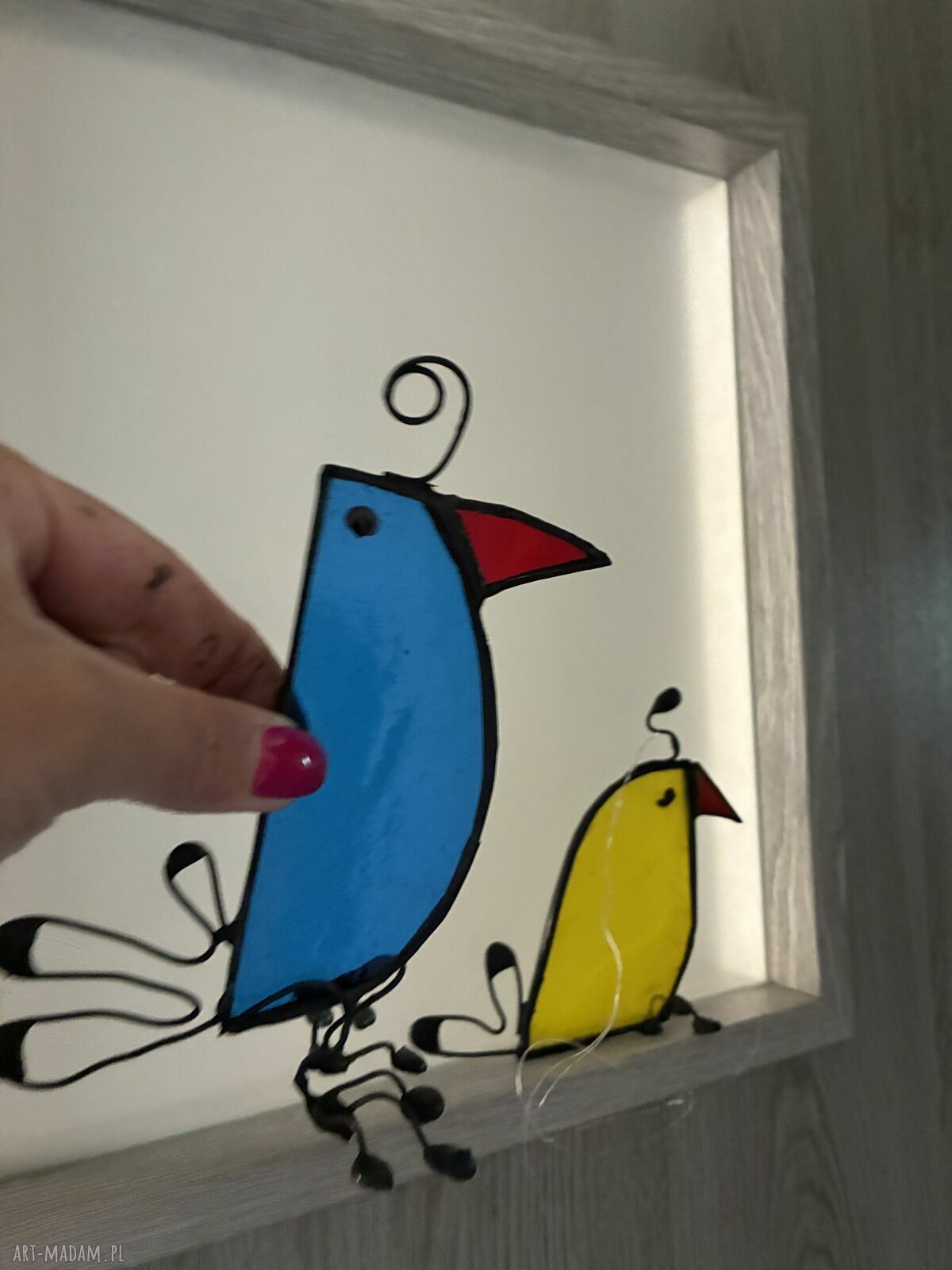 Mega zabawne ptaki witraż Tiffany (zestaw 2 szt.)