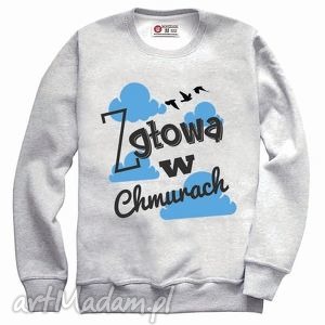 bluza z głową w chmurach - czarne bluzy