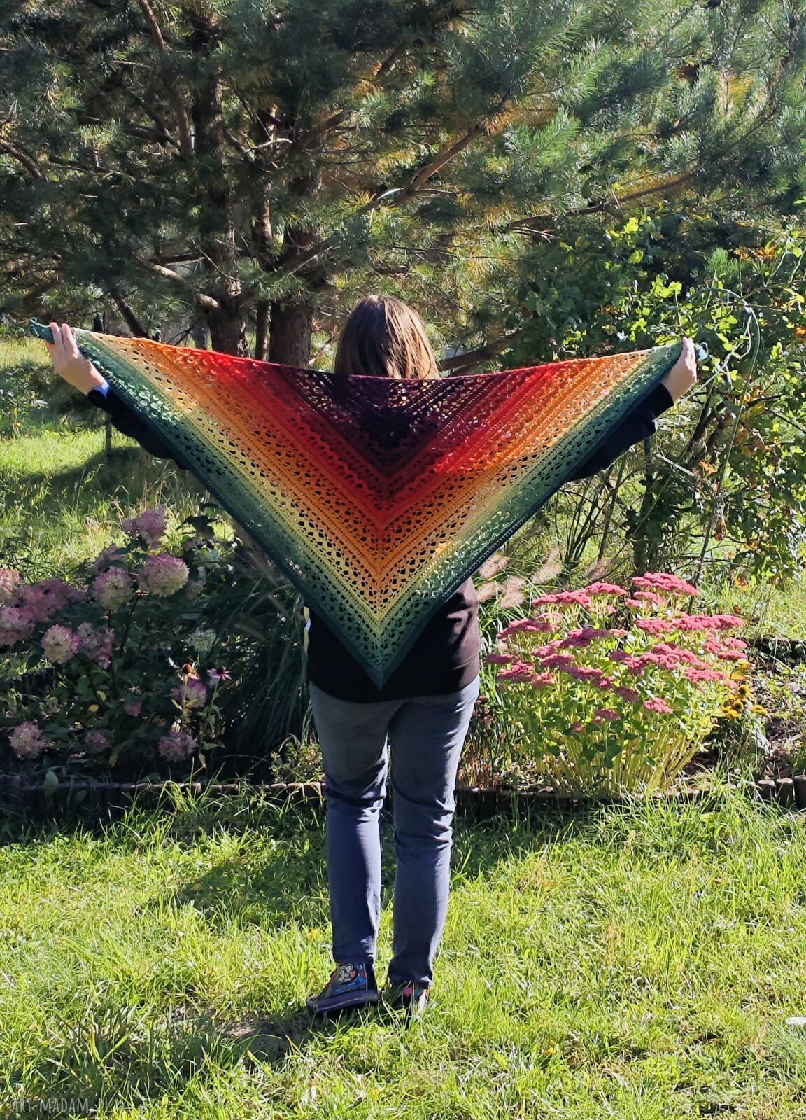 chustki i apaszki: Chusta jesienna Magnolia HandMade