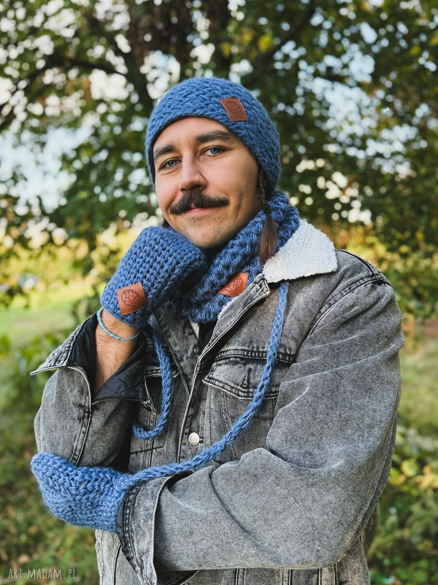Męska czapka Merino Explorer w ciemnym granacie