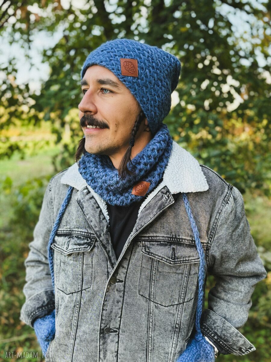 Męska czapka Merino Explorer w ciemnym granacie