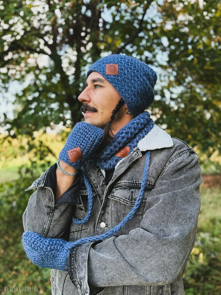 Męska czapka Merino Explorer w ciemnym granacie