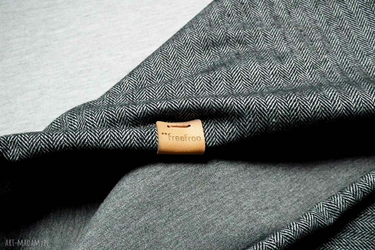 Męski komin na prezent - elegancki szal w jodełkę, handmade