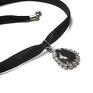 trendy naszyjniki choker - black