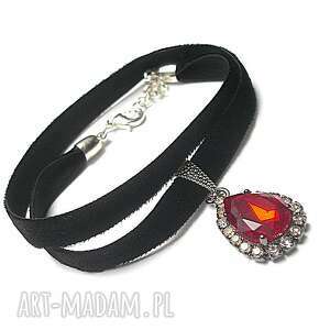 choker - black red