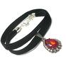 autorskie naszyjniki choker black/red