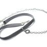 ręcznie zrobione naszyjniki choker /grey/ black