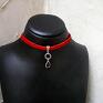 naszyjniki choker - red