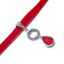 handmade naszyjniki choker - red