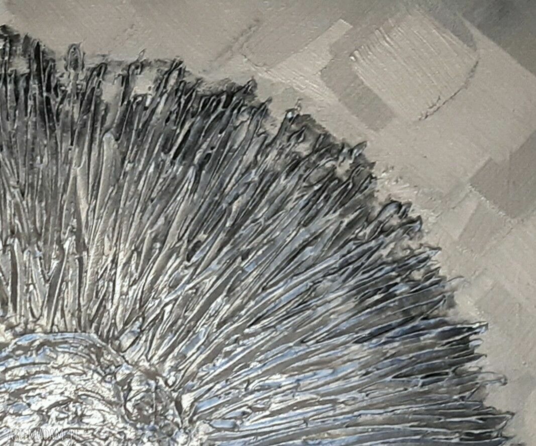 Metaliczna otchłań - ręcznie malowany obraz strukturalny na płótnie 100x150 cm