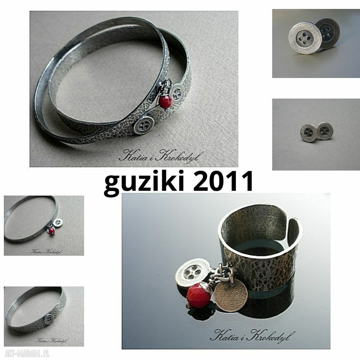 męska: Spinki do mankietów guziki vol. 3 ręcznie robione